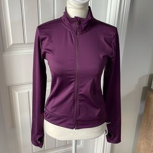 Hind plum purple running athletic crop jacket (size small)